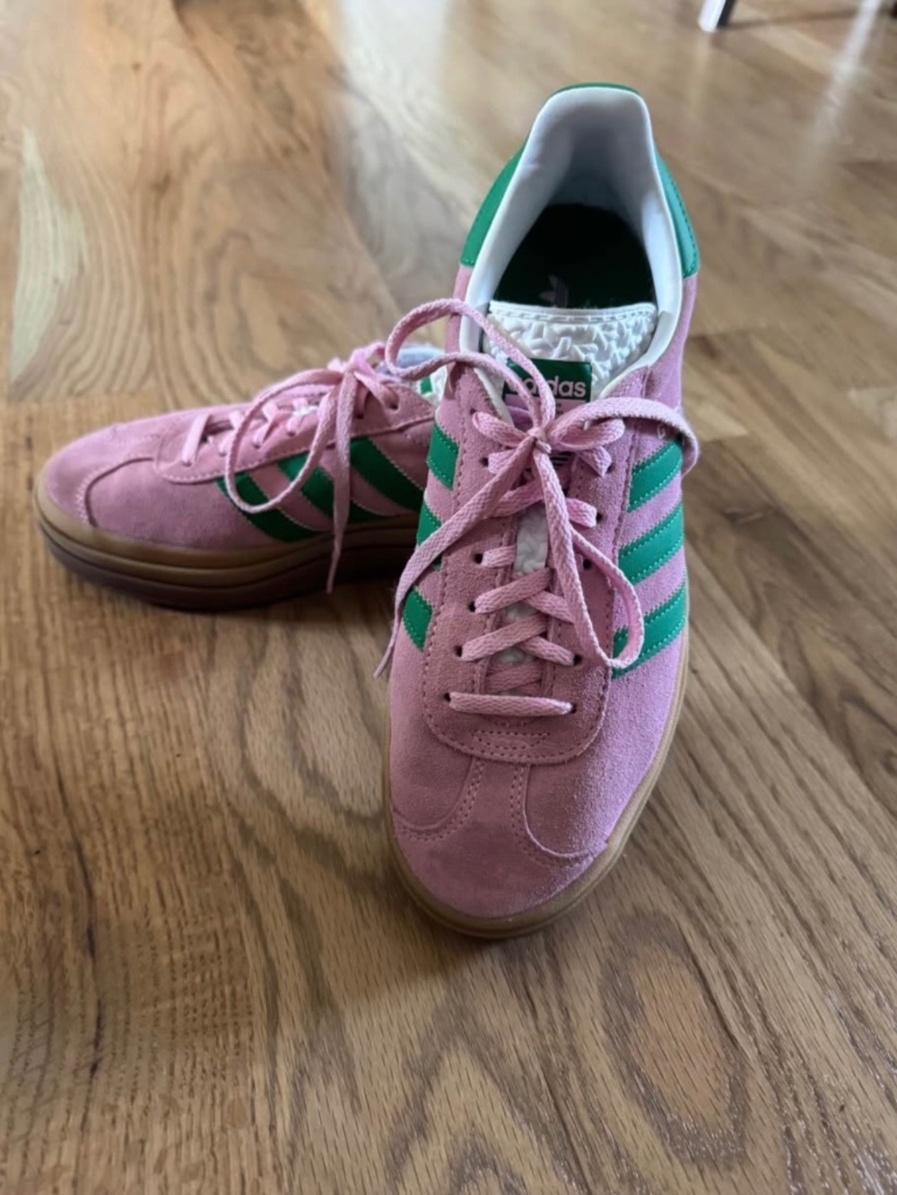 adidas Pink and Green Suede Women's Sneakers